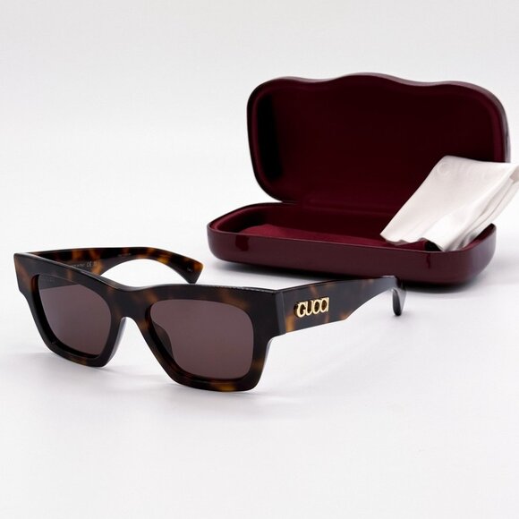 NEW GUCCI SUNGLASSES HAVANA WOMEN EYEWEAR GUCCI GG1835S 002 main image 12